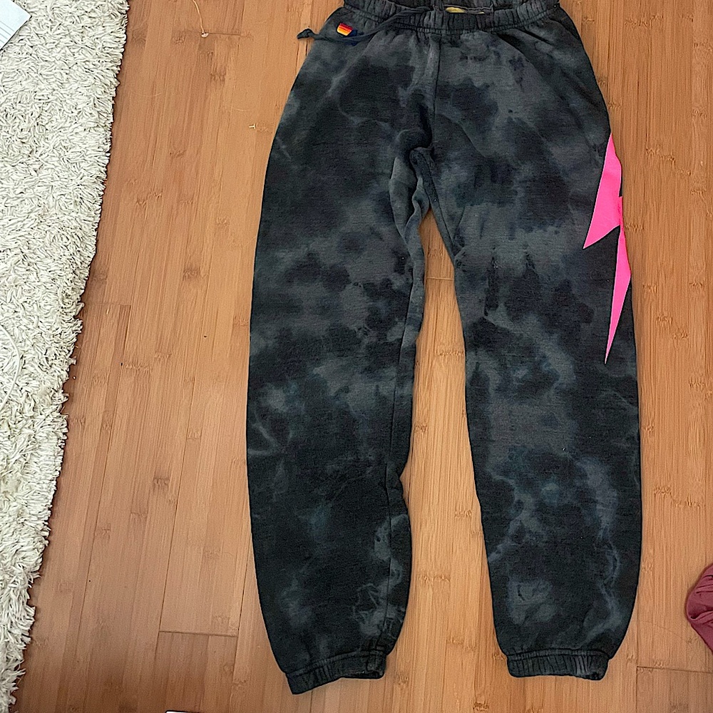 AVIATOR NATION TYE DYE SIZE SMALL SWEATPANTS.